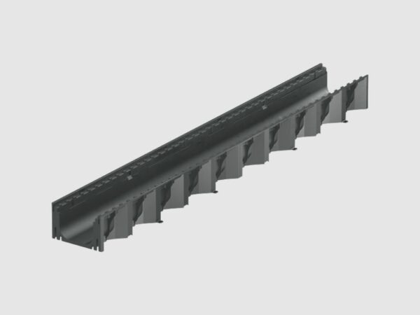 HexaLine black plastic channel
