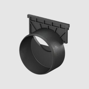 Black Plastic 100mm Diameter Outlet End Cap